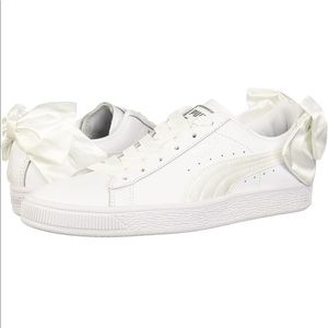 puma basket bow sneaker Shoes womens size 10 Off White Beige Cream New In Box!